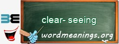 WordMeaning blackboard for clear-seeing